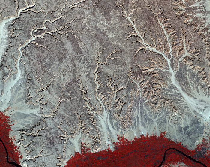 An image captured by the Sentinel-2A satellite of Egypt’s Eastern Desert. Copyright: Copernicus Sentinel data (2016)/ESA