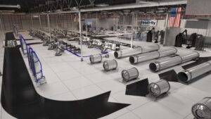 Rendering of Relativity Space's factory in Stennis