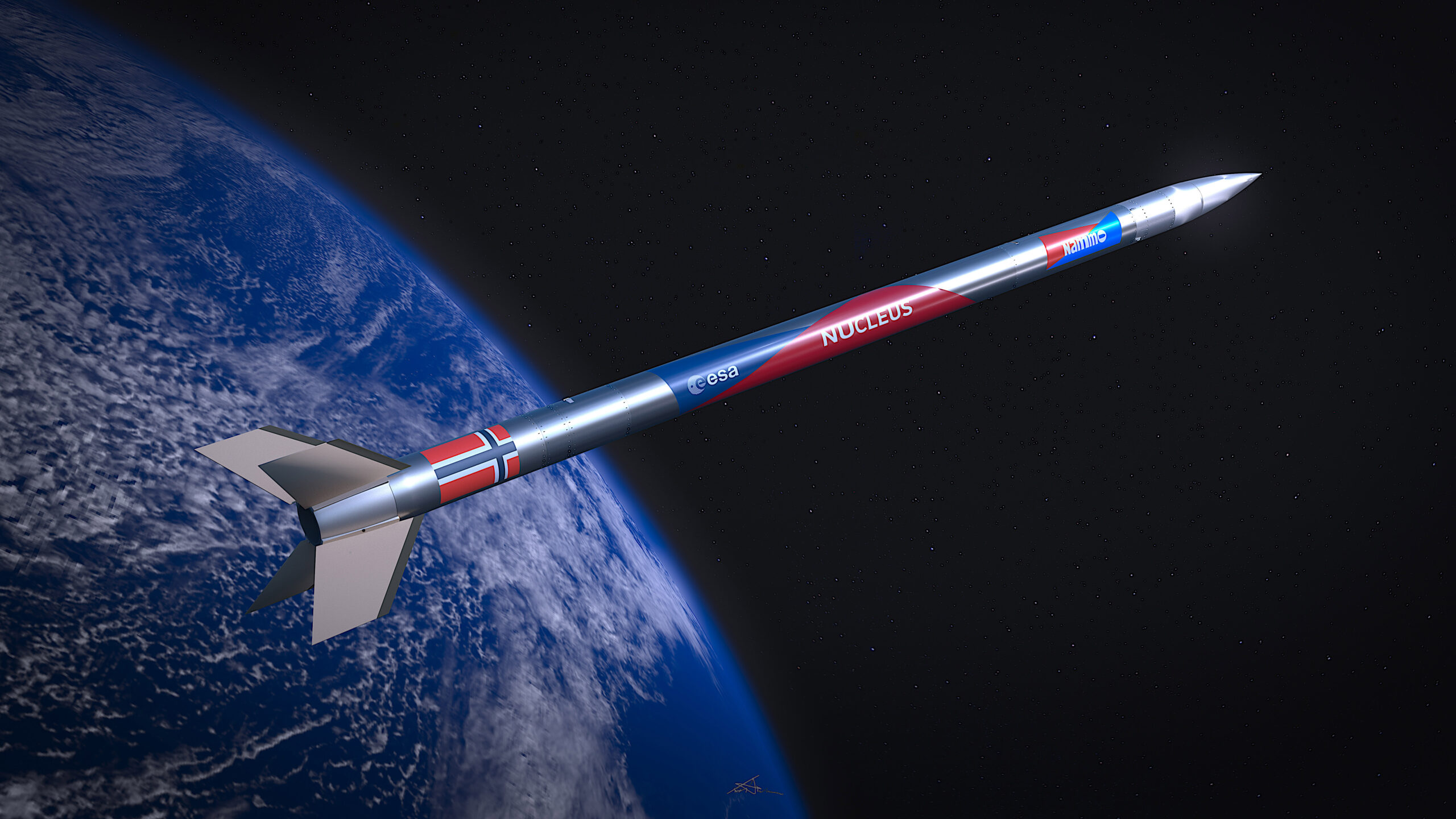 The Nucleus launcher. Credit: Trond Abrahamsen, ASC, NAMMO