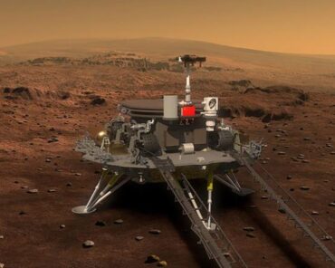 Concept illustration released in 2016 shows what the Mars rover and lander would look like. Image courtesy of by the lunar probe and space project center of the Chinese State Administration of Science, Technology and Industry for National Defence.