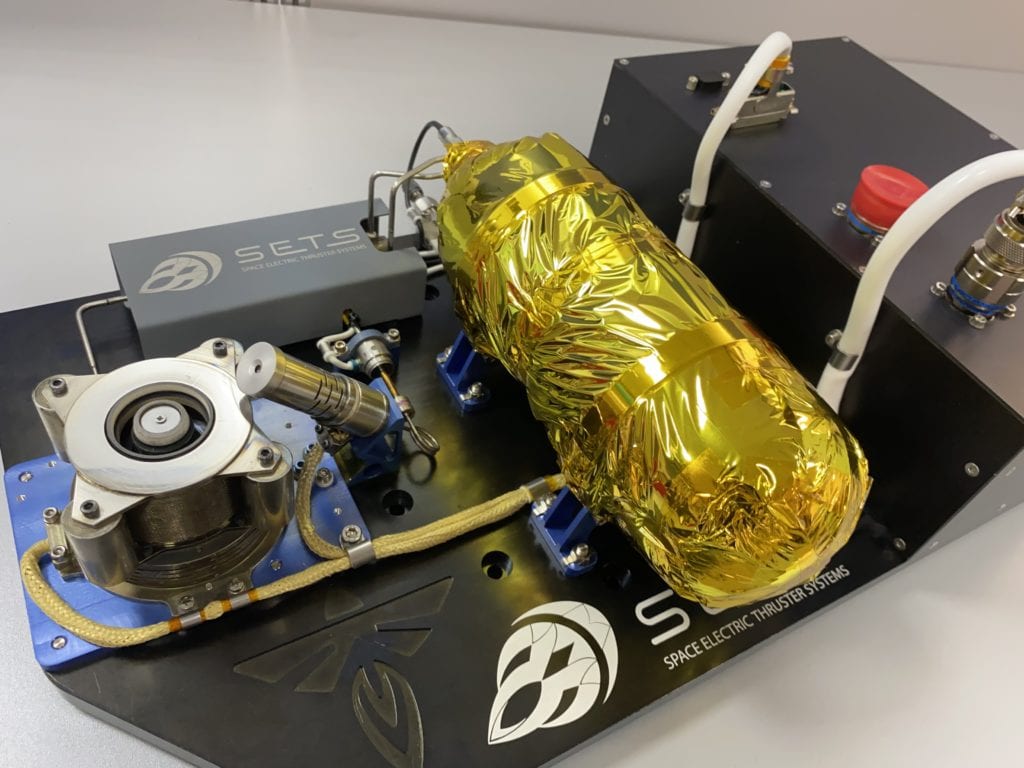 Space Electric Thruster System to demonstrate LEO spacecraft transport
