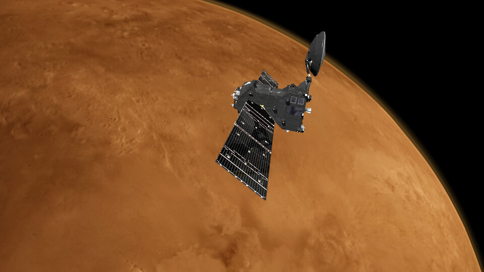 ESA Trace Gas Orbiter at Mars. Image: ESA