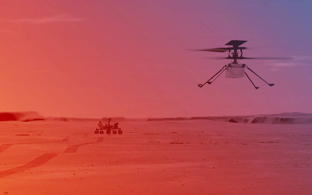 Ingenuity Mars helicopter. Illustration: NASA
