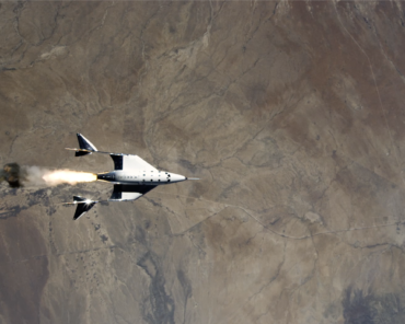 Virgin Galactic's first human spaceflight from New Mexico. Photo: Screenshot from launch video.