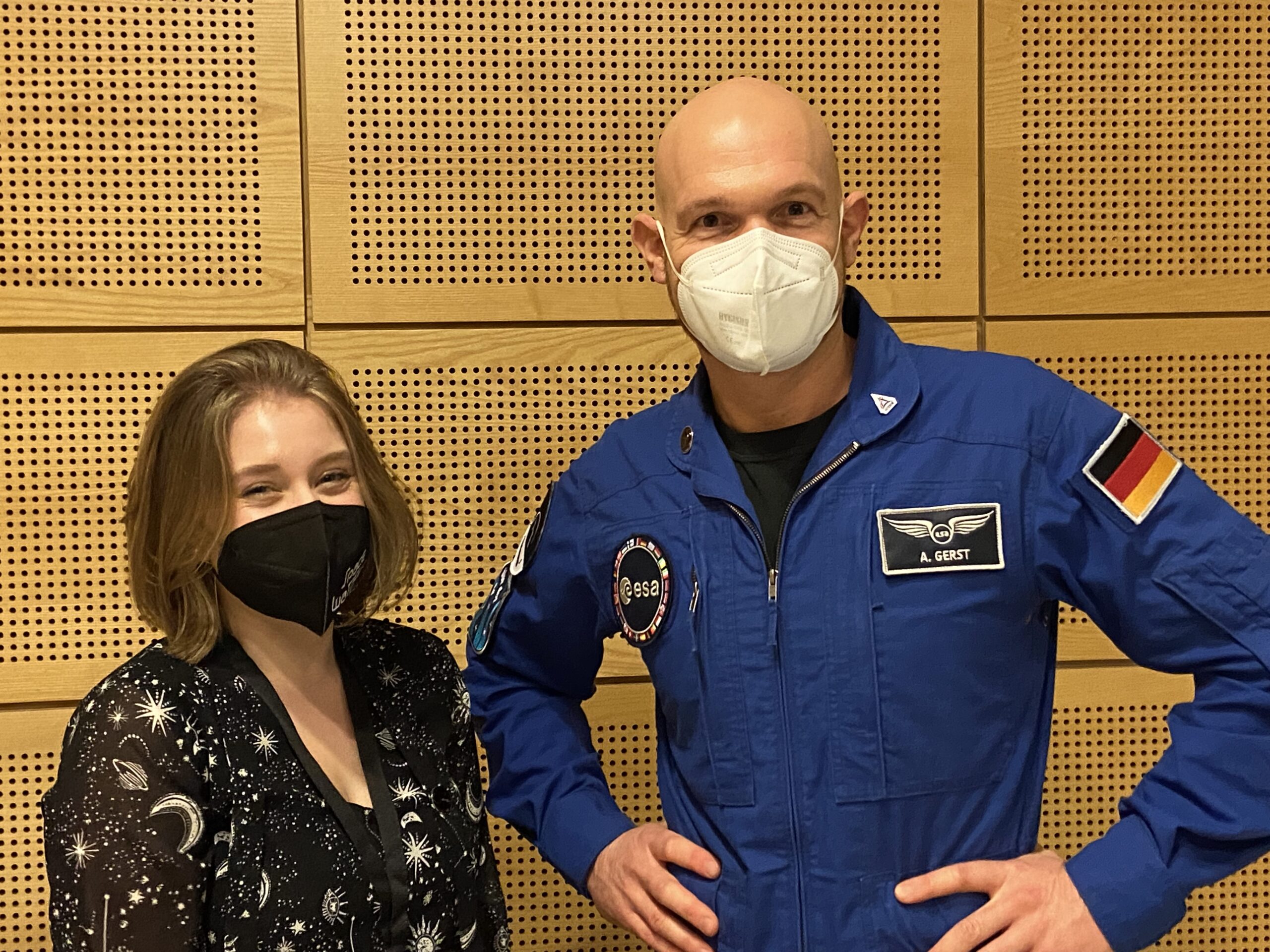Alexander Gerst and Chiara Moenter; Credits: SpaceWatch.Global