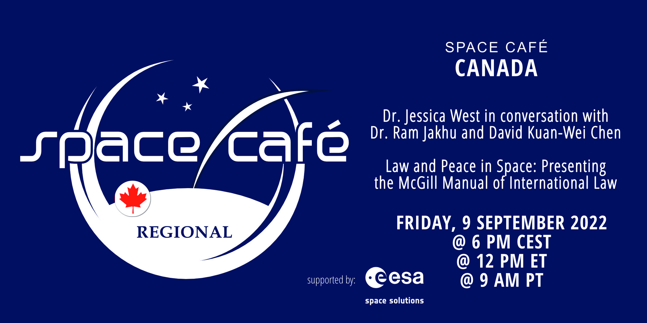 Register Today For Our Space Café Canada by Dr. Jessica West On 9 September 2022 - Vimarsana News