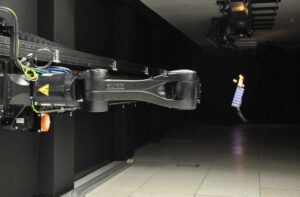 ESA's GNC Rendezvous, Approach and Landing Simulator: robotic arm attached to a 33 m track.