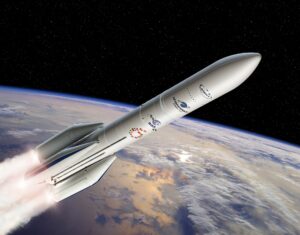 Ariane 6 Illustration in flight. Credit ESA
