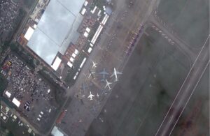 An image captured by Pleiades Neo image on 24 May of the LIMA showsite, showing aircraft on static display including Airbus A400M and H225M operated by the Royal Malaysian Air Force. Credit Airbus