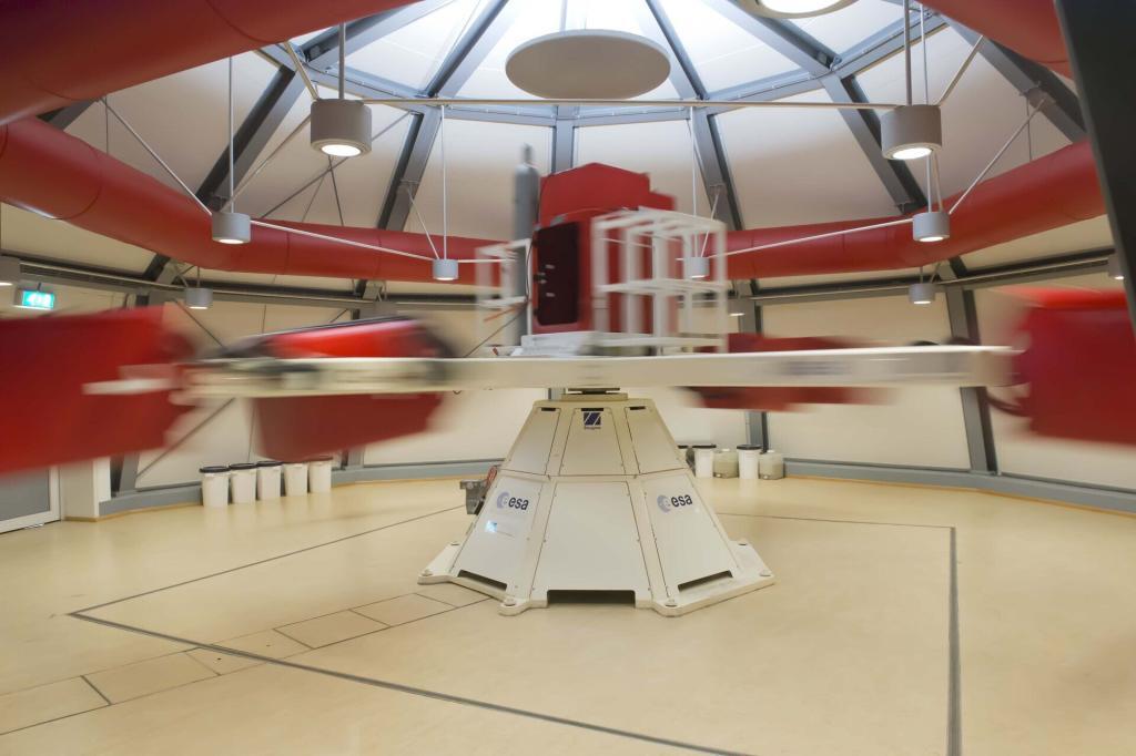 Large Diameter Centrifuge at full speed. Credit ESA