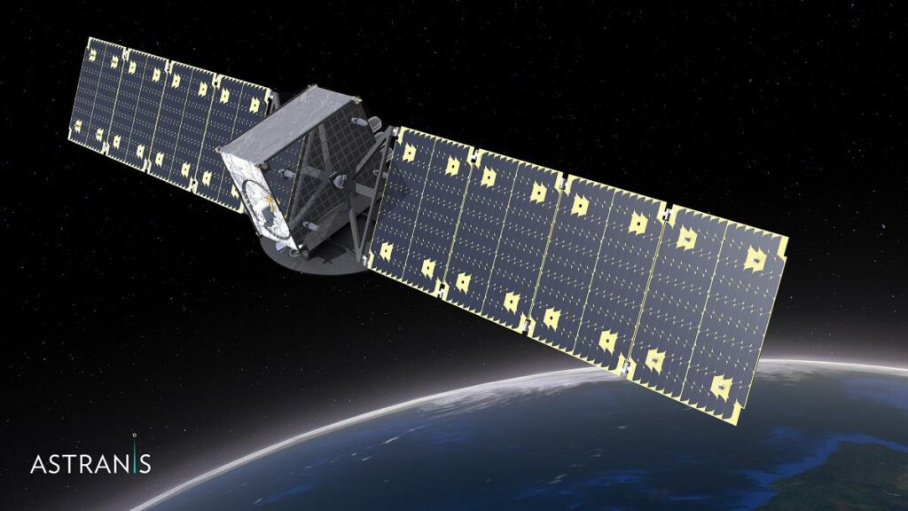 Artist rendering of Astranis microGEO Satellite. Credit Astranis