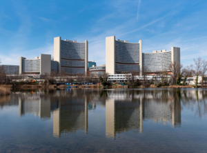 The United Nations International Center in Vienna, Austria, headquarters of the Office of Outer Space Activities (UNOOSA) and the Committee on Peaceful Uses of Outer Space (COPUOS). Credit UNOOSA