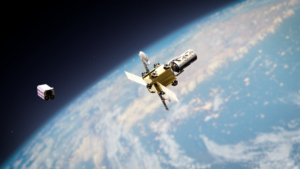 Rendering of Scout's in-space sensor vehicle approaching another satellite. Credit: Scout Space