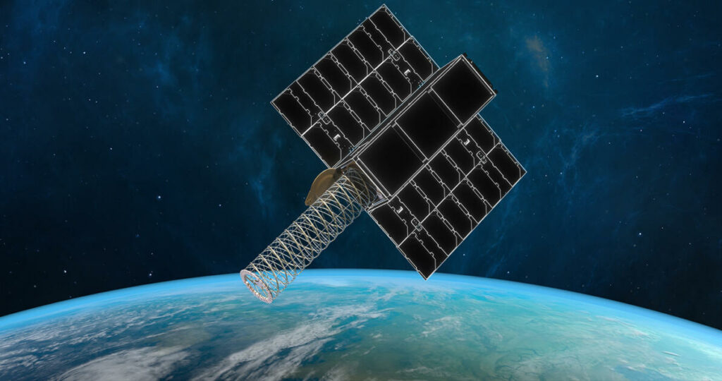 Artist's image of Oxford Space Systems antenna. Credit Oxford Space Systems