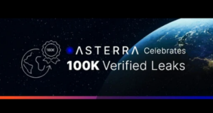 ASTERRA Celebrates 100000 verified leaks image. Credit ASTERRA