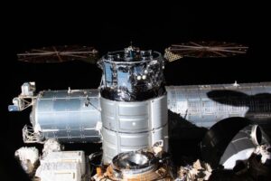Cygnus docked to the International Space Station. Credit NASA