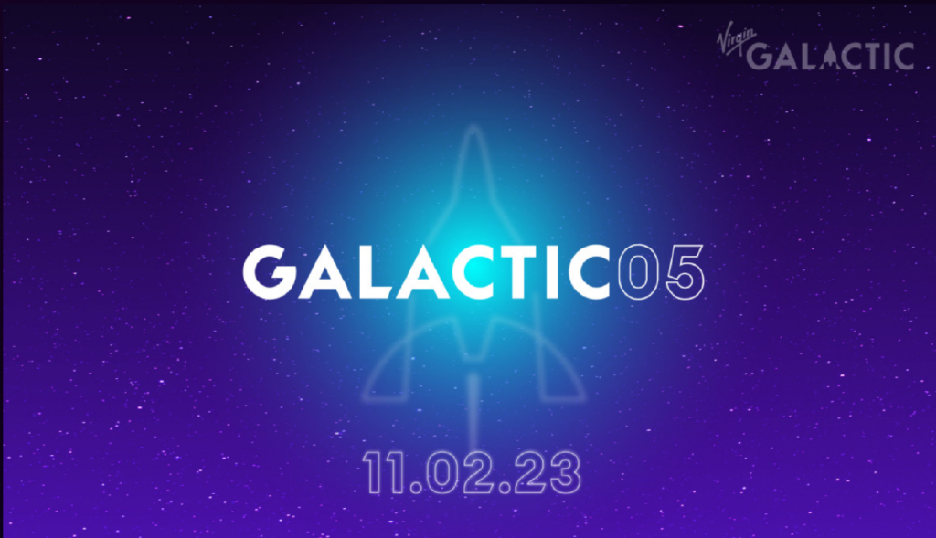 Galactic 05 mission image. Credit Virgin Galatic
