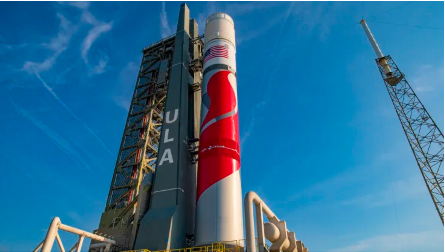 The Vulcan rocket for the Cert-1 mission stands at SLC-41 during testing in Cape Canaveral, Florida, on May 12, 2023. Credit ULA