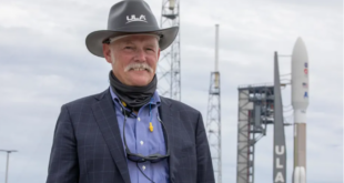 United Launch Alliance (ULA) CEO Tory Bruno at the rollout of the Atlas V 541 rocket that would launch NASA’s Mars Perseverance rover and Ingenuity helicopter on July 28, 2020. Credit Ben Smegelsky/NASA