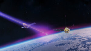Artistic impression depicting the effect of a powerful blast of gamma rays that provoked a significant disturbance in our planet’s ionosphere. Credit ESA