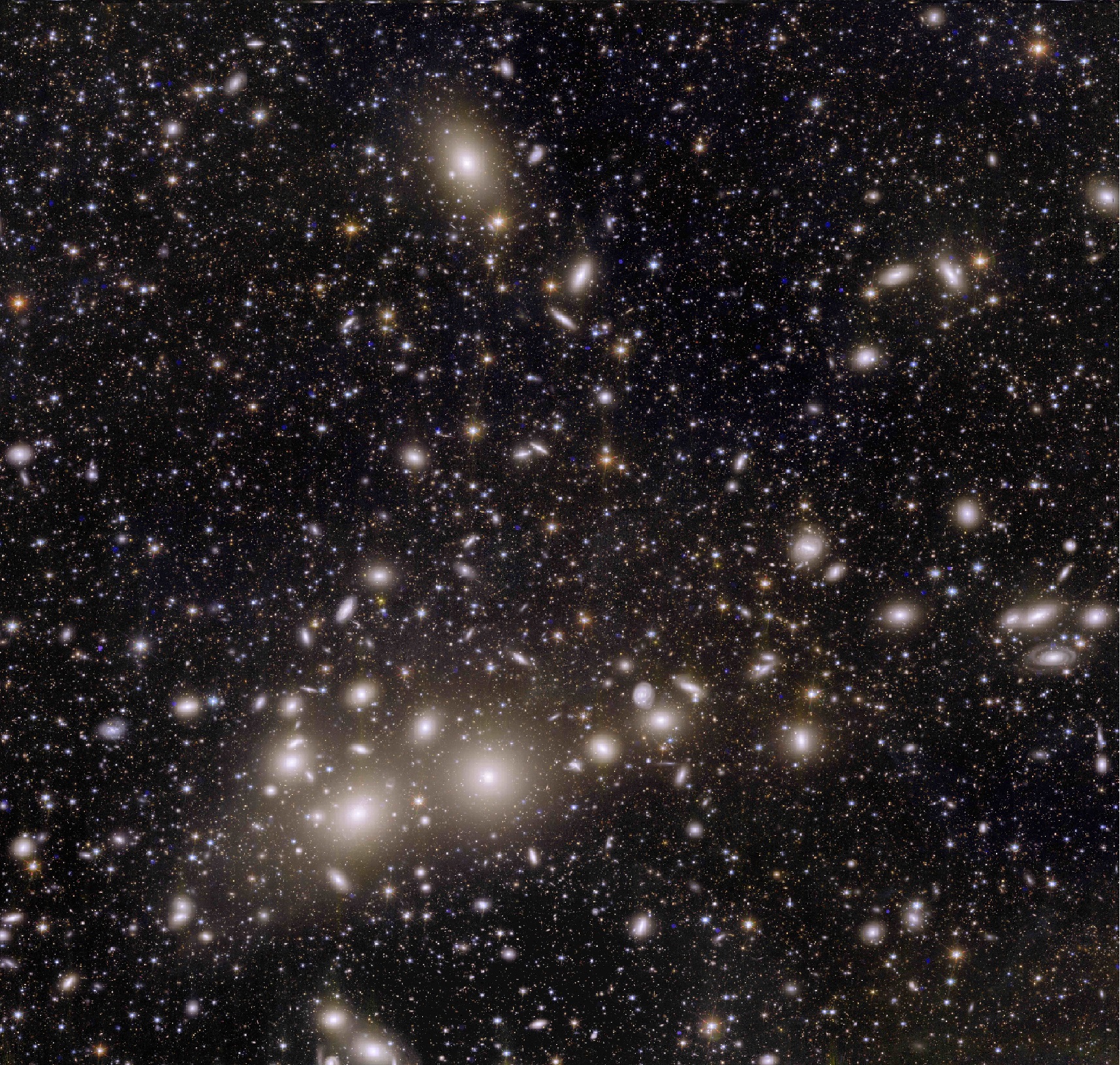 Euclid's view of the Perseus cluster of galaxies. Credit ESA/Euclid consortium