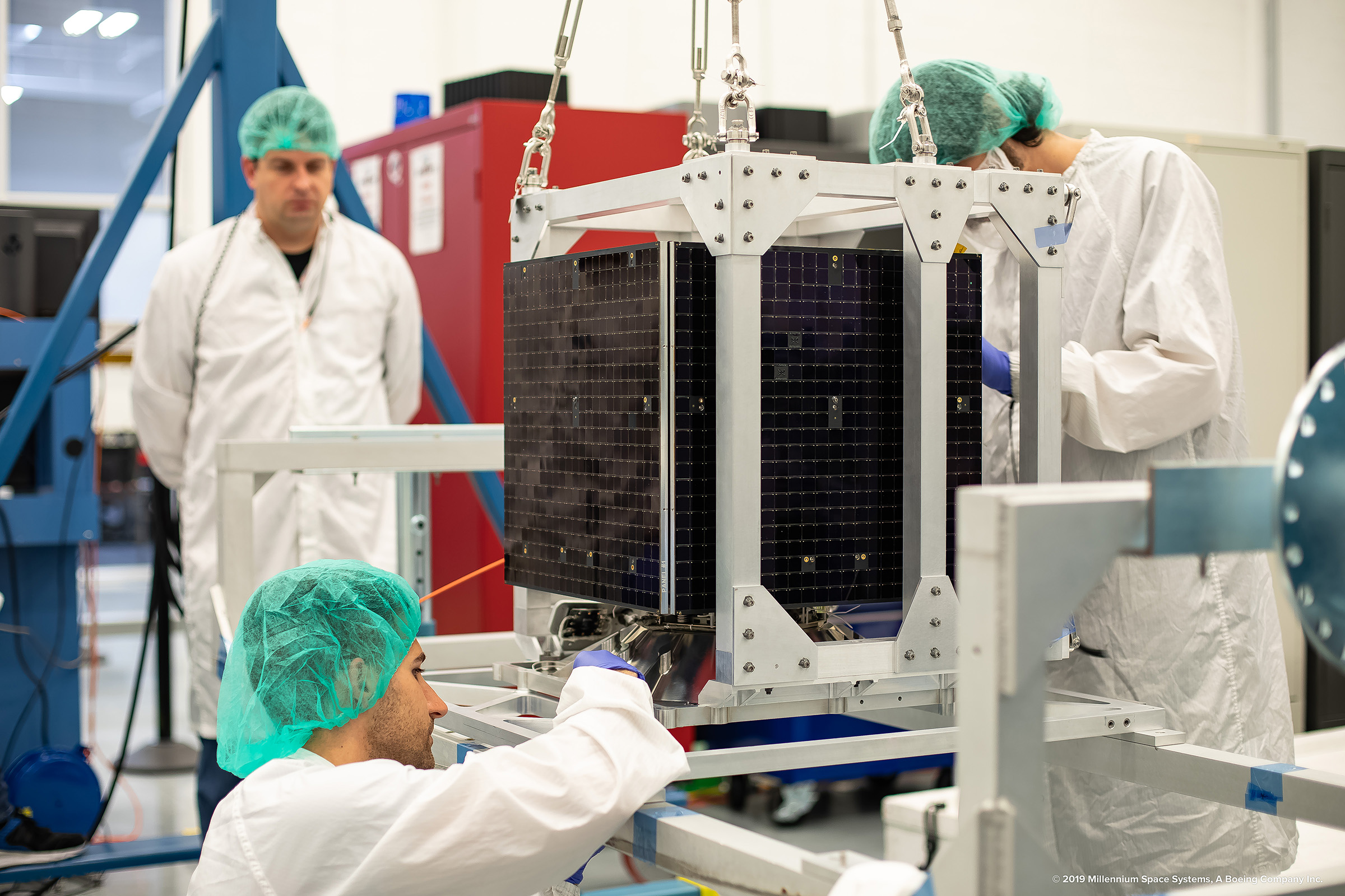 Millenium Space Systems previous satellite for Space Force, TETRA-1 small satellite. Credit Millennium Space Systems