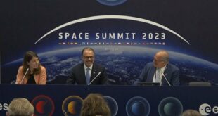 Space Summit 2023 Press Conference. Credit ESA