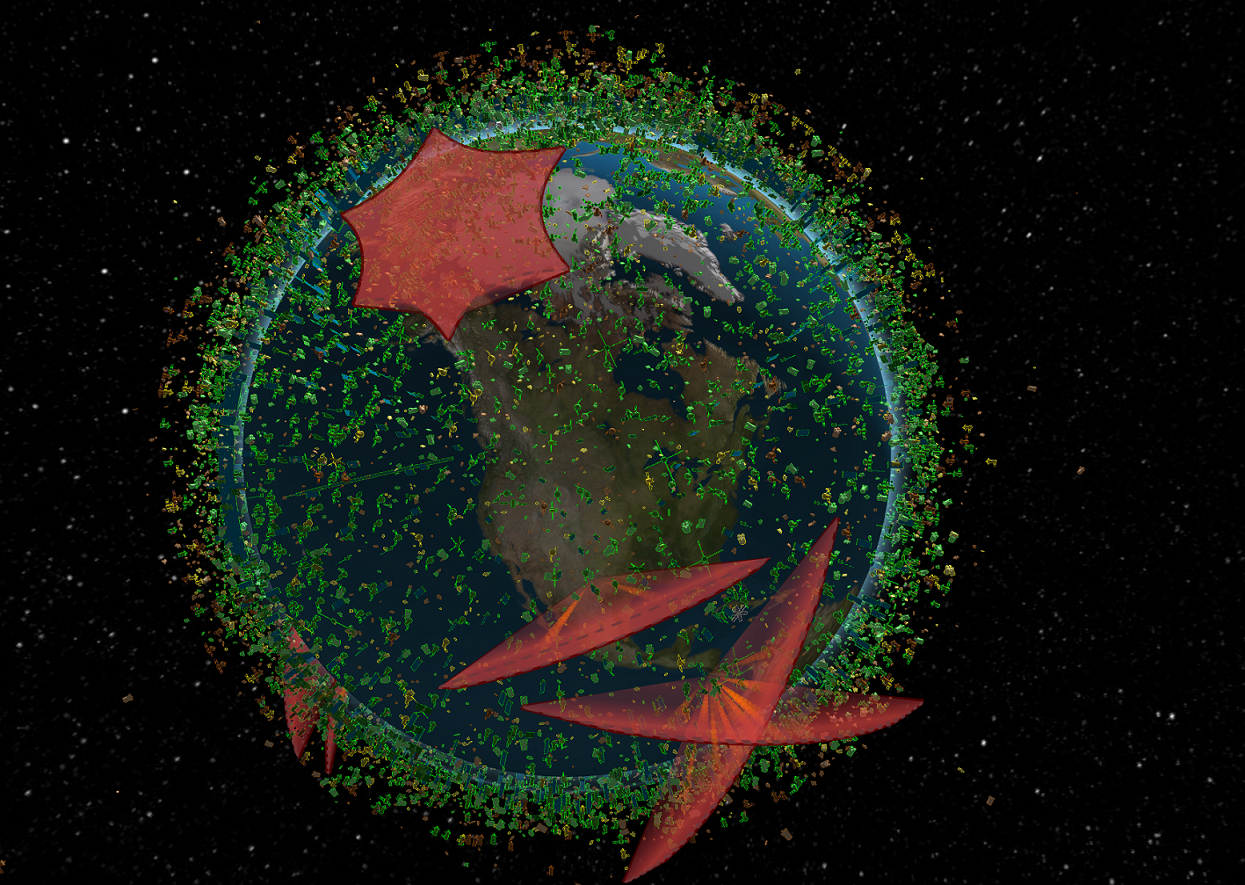 LeoLabs Low Earth Orbit visualisation. Credit LeoLabs