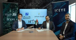Participants in the signing image, from left to right: Rafal Modrzewski, CEO and Co-Founder of ICEYE, Hasan Al Hosani, CEO of Bayanat, Ali Al Hashemi, Group CEO of Yahsat
