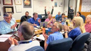 Members of the Voyager flight team