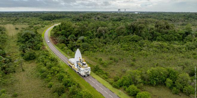 Ariane 6 Upper Part Moves to Launch Pad for First Flight