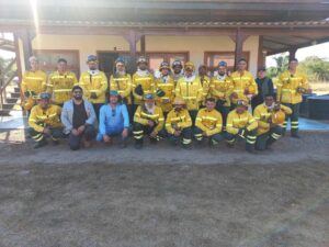Firefighters in Rio Cautário Conservation Project, Brazil, during a Wildfire Solution training session. These firefighters and their counterparts at the Katingan Mentaya Project, Indonesia, will receive this orbital detection system to protect these valuable conservation areas.