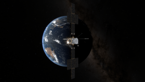 Juice flies by Earth- Credit ESA