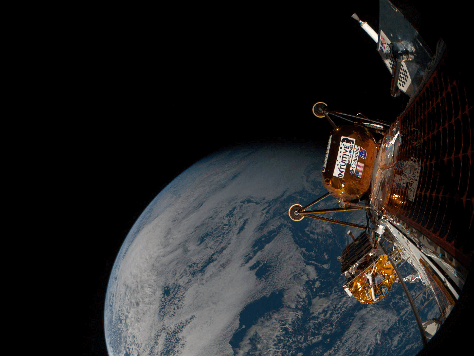 IM-2 Lunar Lander enroute the moon