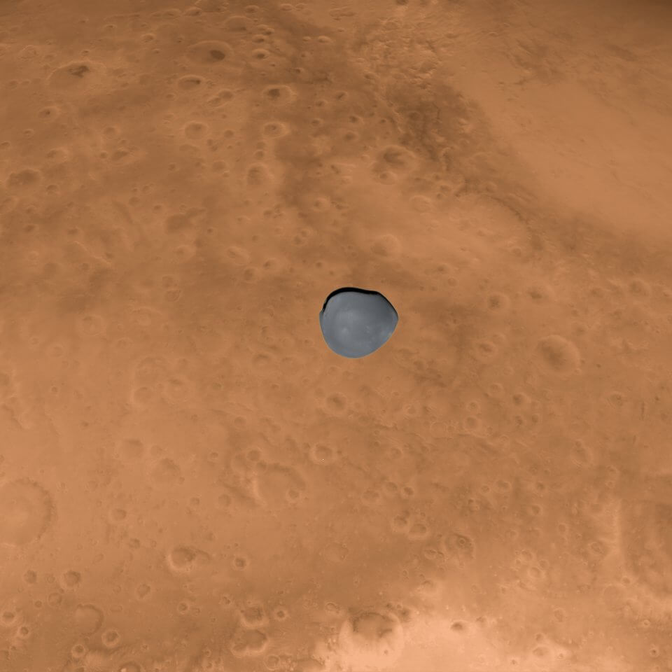 Hera Images Mar and its Moon Deimos on Flyby to Asteroid Dimorphos