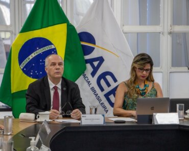 First meeting, via videoconferencing, with BRICS space leaders at the Brazilian Space Agency in Brasilia | Image: AEB Disclosure