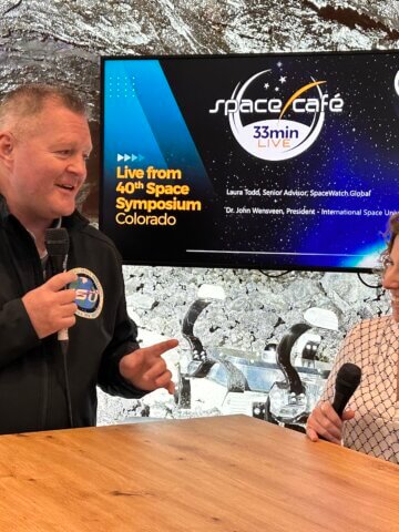 Dr. John Wensveen and Laura Todd at the Space Symposium 2025