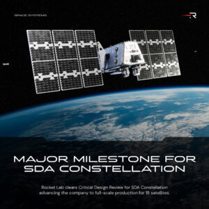 Rocket Lab Completes Critical Design Review for SDA's T2TL-Beta Constellation