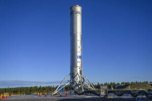 Europe's Reusable Rocket Prototype Themis is Installed on its Launch Pad