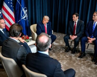 NATO Secretary General Mark Rutte meeting US President Donald Trump at Davos, 21 January. Credit: White House