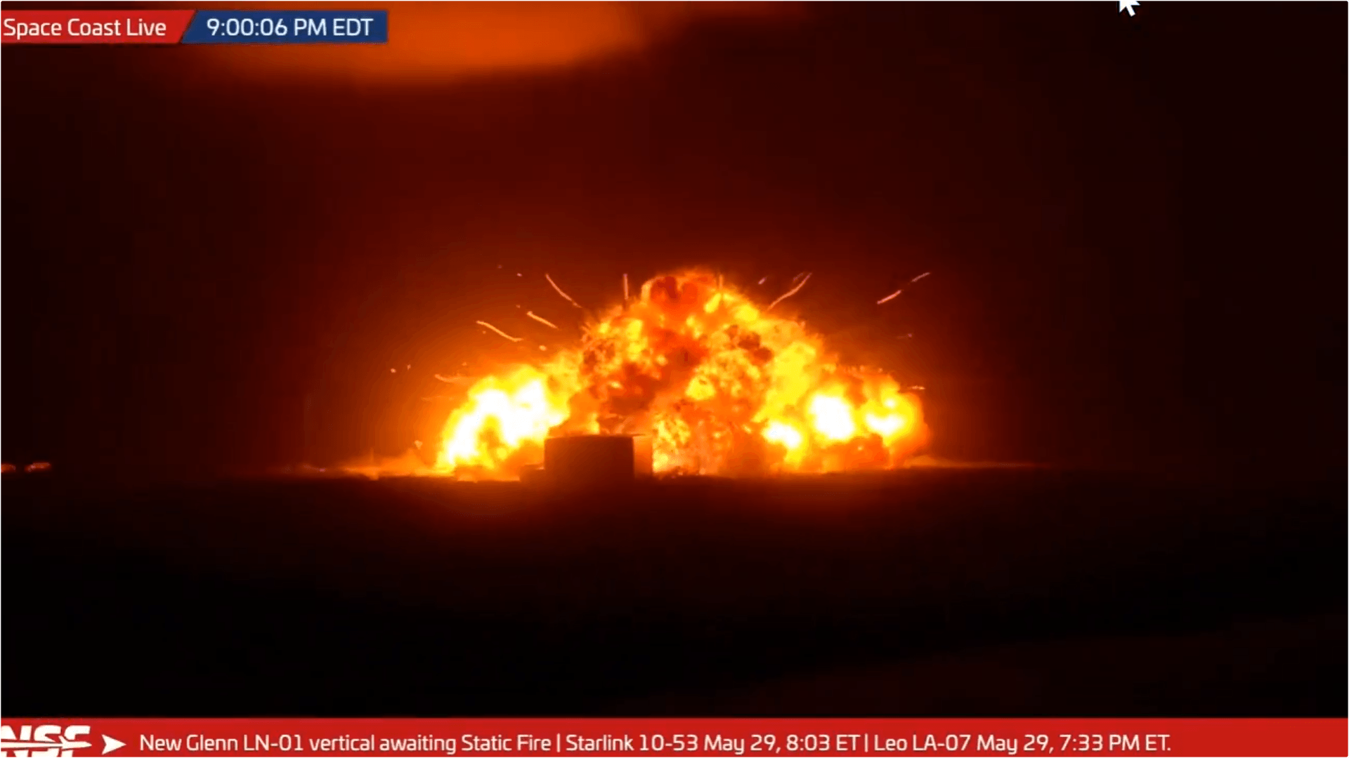 Blue Origin's New Glenn Orbital Launch Vehicle Explodes during Static Fire Test