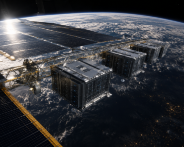 AI rendering Space Data Centre