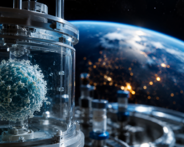 A therapeutic immune cell inside a microgravity research environment. Project EOS explores whether space-enabled biomedical research could help unlock the next generation of autoimmune cell therapies.
Illustration: AI-generated