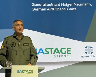 German Air and Space Chief, Lieutenant General Holger Neumann at ILA; Credits SpaceWatch.Global