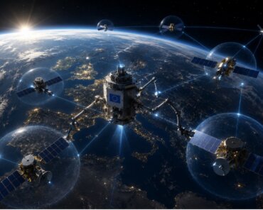 The European Commission's ISOS4I mission, i.e. the In-Space Operations and Services for Infrastructure, has been formally launched 2025 as Europe's flagship initiative to build autonomous, in-orbit servicing capabilities. Image AI generated