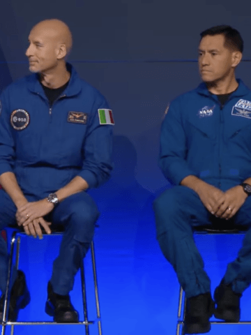The Artemis III Crew during the Announcement. Credit: NASA Livestream Screenshot