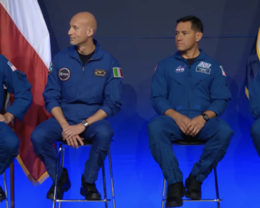 The Artemis III Crew during the Announcement. Credit: NASA Livestream Screenshot