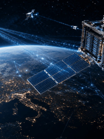 Orbital computing could become a critical layer of future space infrastructure – and a new test of Europe’s technological sovereignty. Image: SpaceWatch.Global/AI generated.