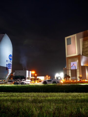 NASA’s Roman Space Telescope Arrives at Launch Complex 39A Ahead of August 30 Launch