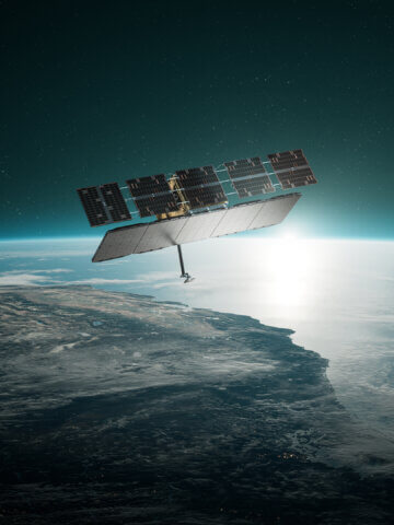 An ICEYE Gen4 Satellite over the US. Credit: ICEYE